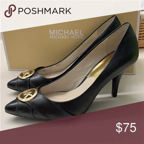 michael kors caroline pump black|Michael Kors black platform heels.